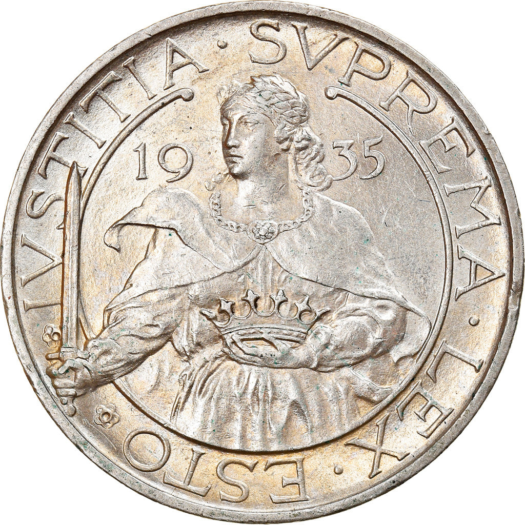 Coin, San Marino, 10 Lire, 1935, Rome, AU(55-58), Silver, KM:10