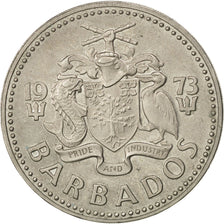 BARBADOS, 2 Dollars, 1973, Franklin Mint, KM #15, EF(40-45), Copper-Nickel, 37,.