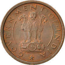 INDIA-REPUBLIC, Pice, 1953, KM #1.4, AU(55-58), Bronze, 21, 2.91