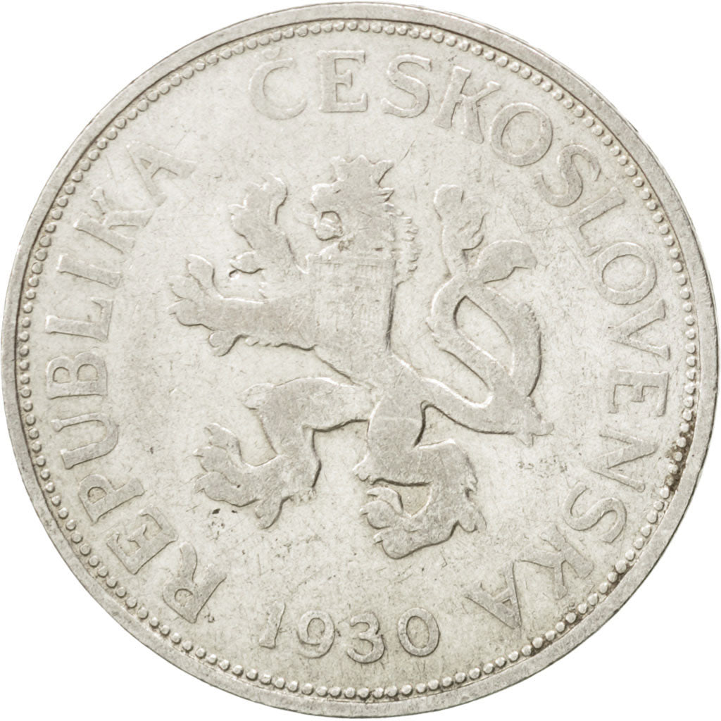 CZECHOSLOVAKIA, 5 Korun, 1930, KM #11, VF(30-35), Silver, 27, 6.92