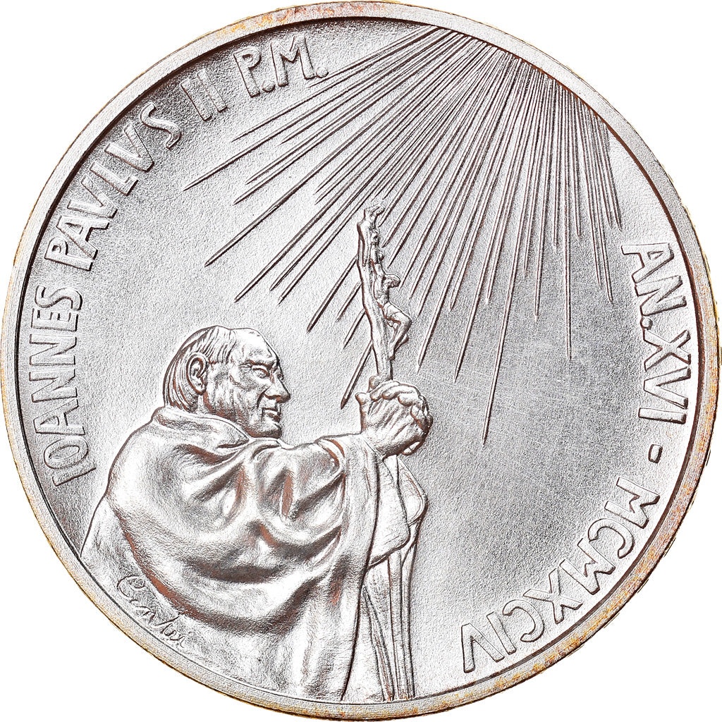 Coin, VATICAN CITY, John Paul II, 500 Lire, 1994, MS(63), Silver, KM:251