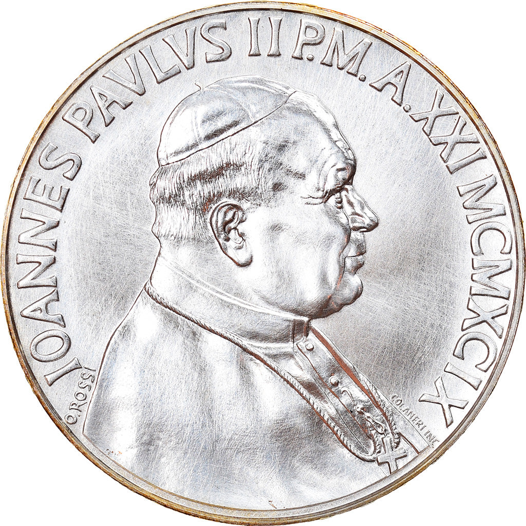 Coin, VATICAN CITY, John Paul II, 500 Lire, 1999, Roma, MS(65-70), Silver