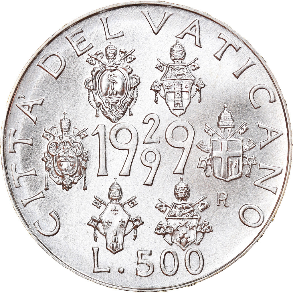 Coin, VATICAN CITY, John Paul II, 500 Lire, 1999, Roma, MS(65-70), Silver
