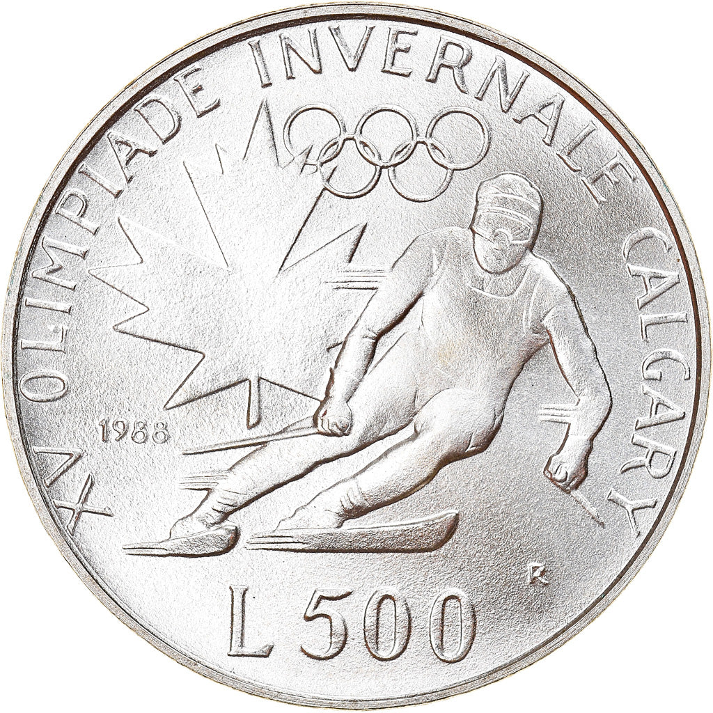 Coin, San Marino, 500 Lire, 1988, Proof, MS(65-70), Silver, KM:216