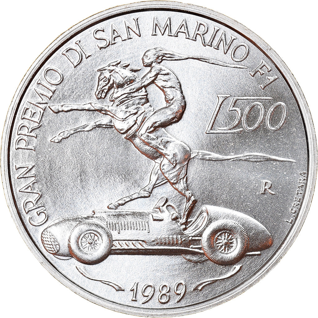 Coin, San Marino, 500 Lire, 1989, Rome, MS(65-70), Silver, KM:243