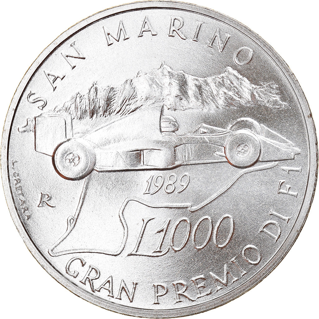 Coin, San Marino, 1000 Lire, 1989, Rome, MS(63), Silver, KM:244