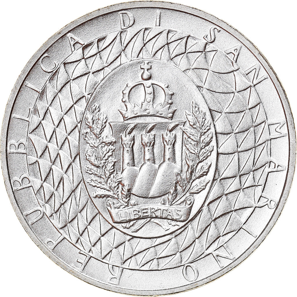 Moeda, San Marino, 500 Lire, 1990, Rome, MS(63), Prata, KM:246