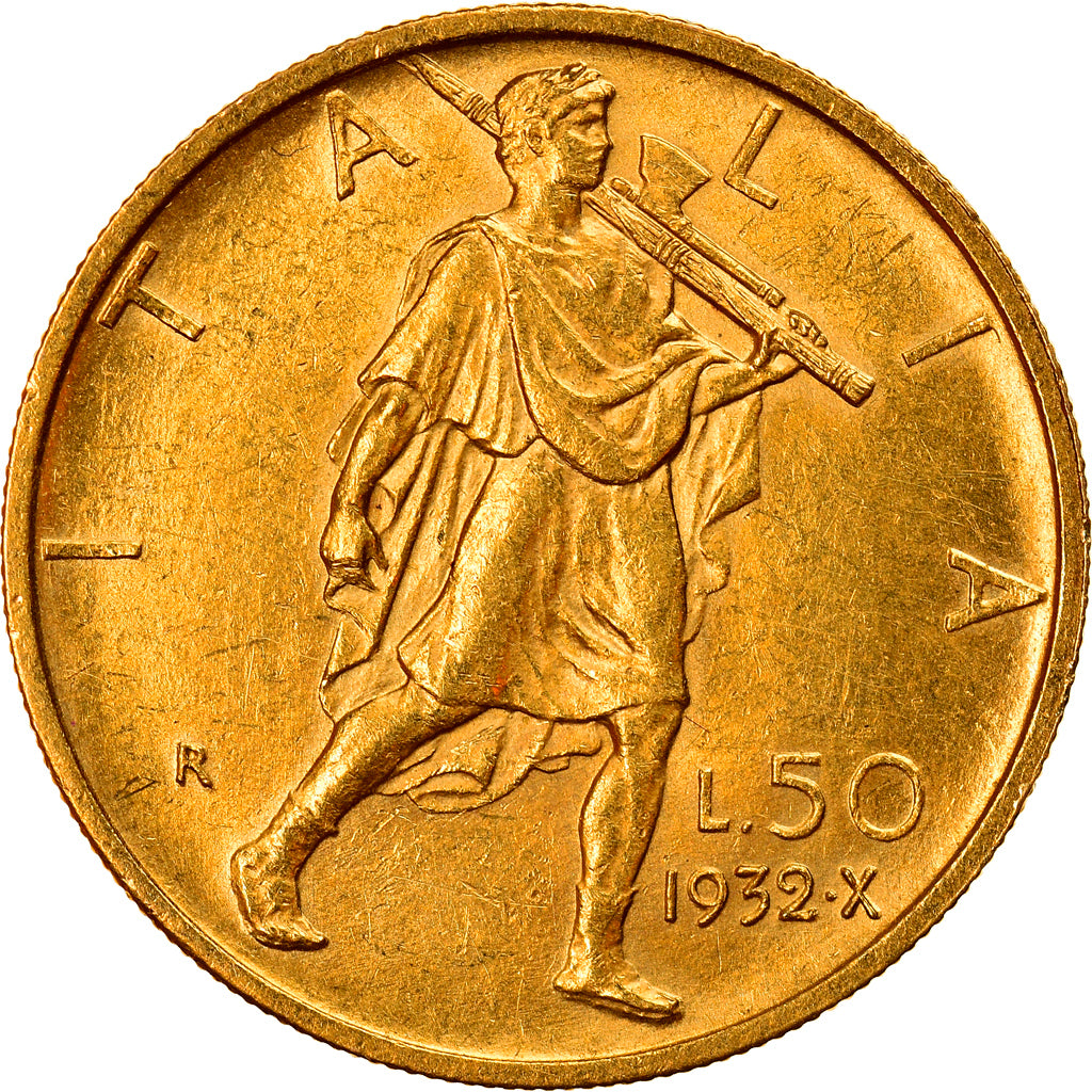 Moneta, Italia, Vittorio Emanuele III, 50 Lire, 1932, Rome, SPL, Oro, KM:71