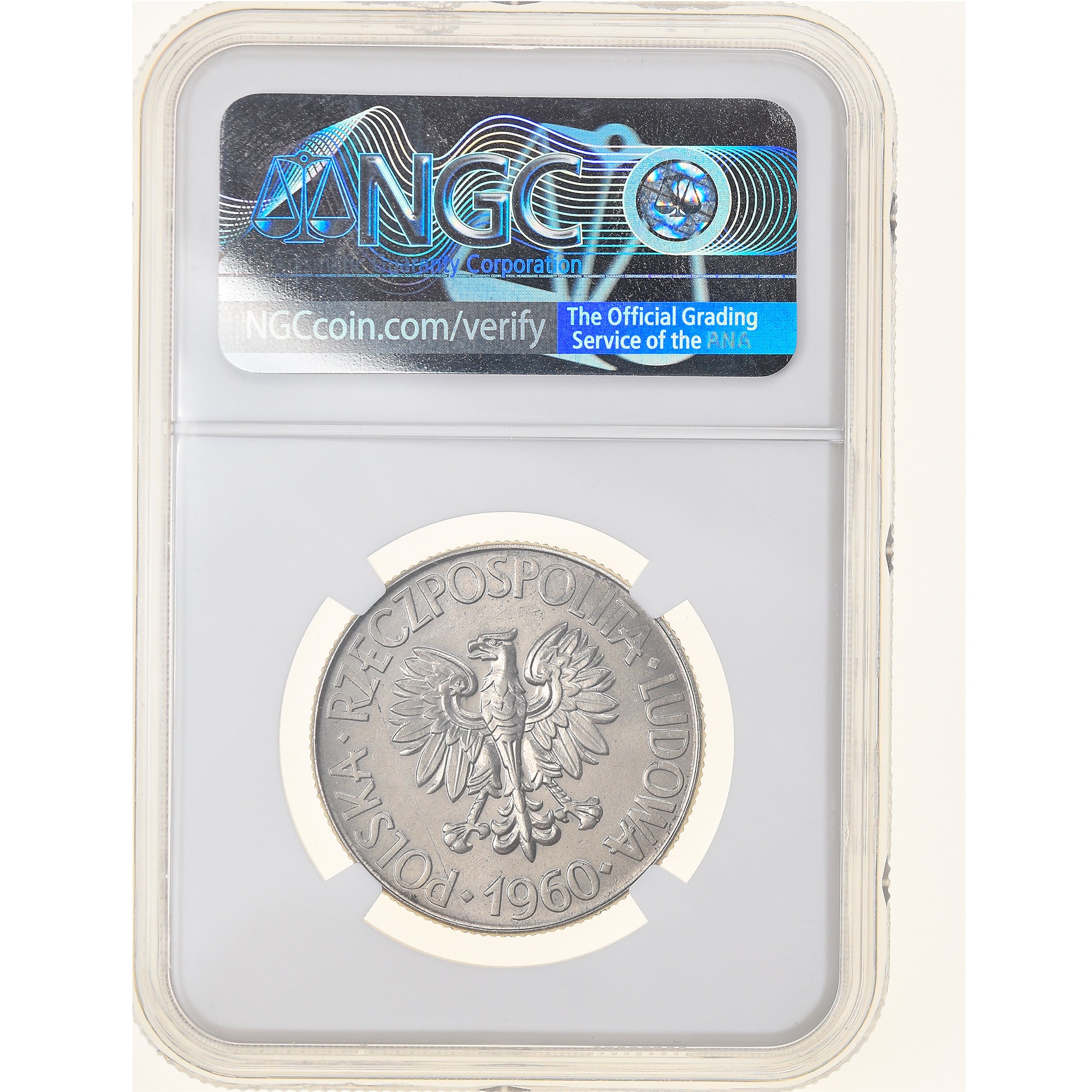 Moeda, Polónia, 10 Zlotych, 1960, Warsaw, NGC, UNC Details, MS(65-70), Níquel