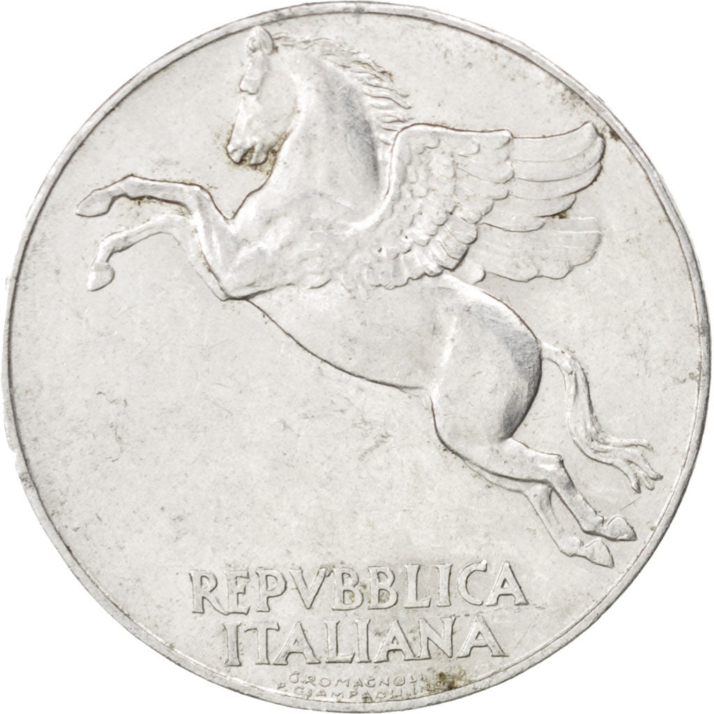 ITALY, 10 Lire, 1950, Rome, KM #90, EF(40-45), Aluminum, 29, 3.01