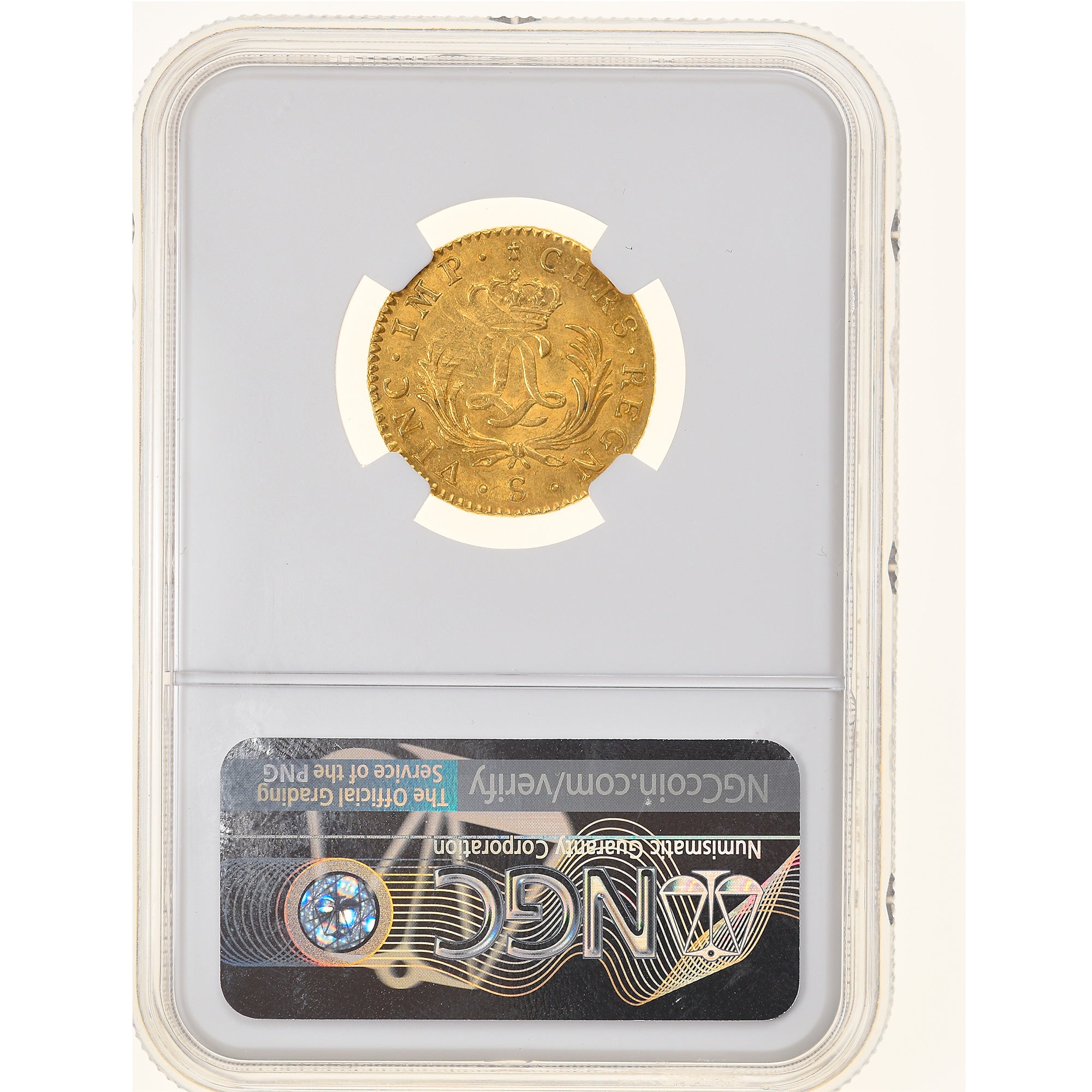 Coin, France, Louis XV, Louis d'or Mirliton, grandes palmes, Louis d'Or, 1724