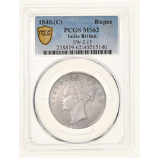 Coin, INDIA-BRITISH, Victoria, Rupee, 1840, Calcutta, PCGS, MS62, MS(60-62)