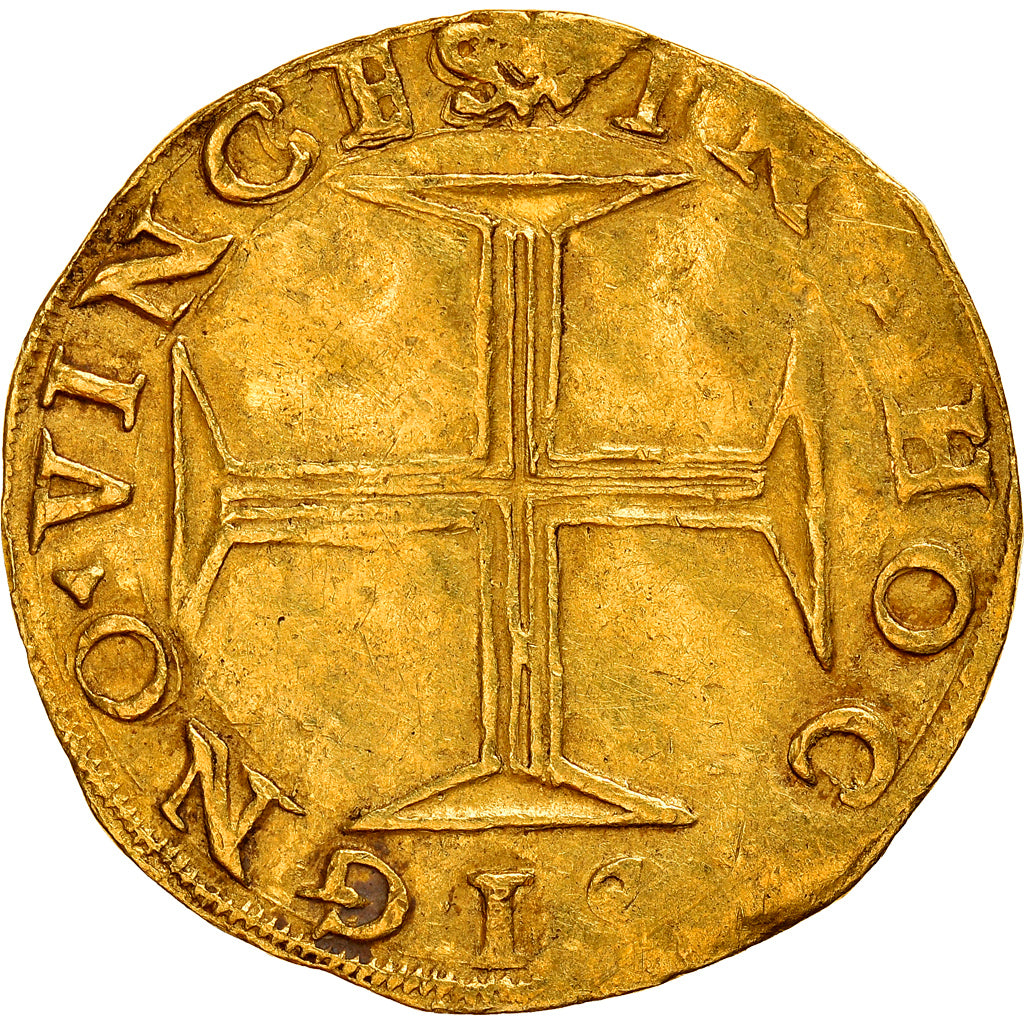 Moneda, Portugal, Sebastian I, Cruzado, Lisbon, EBC, Oro