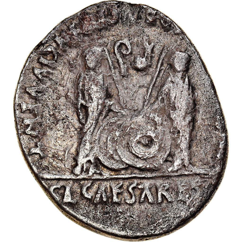 Coin, Augustus, Denarius, Lyon - Lugdunum, VF(30-35), Silver, RIC:207