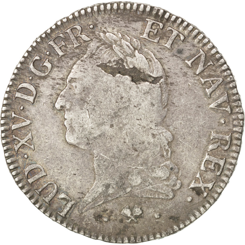 FRANCE, Écu à la vieille tête, ECU, 1774, Bayonne, KM #551.9, F(12-15), Silver,