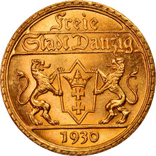 Moeda, DANZIG, 25 Gulden, 1930, DANZIG, MS(65-70), Dourado, KM:150