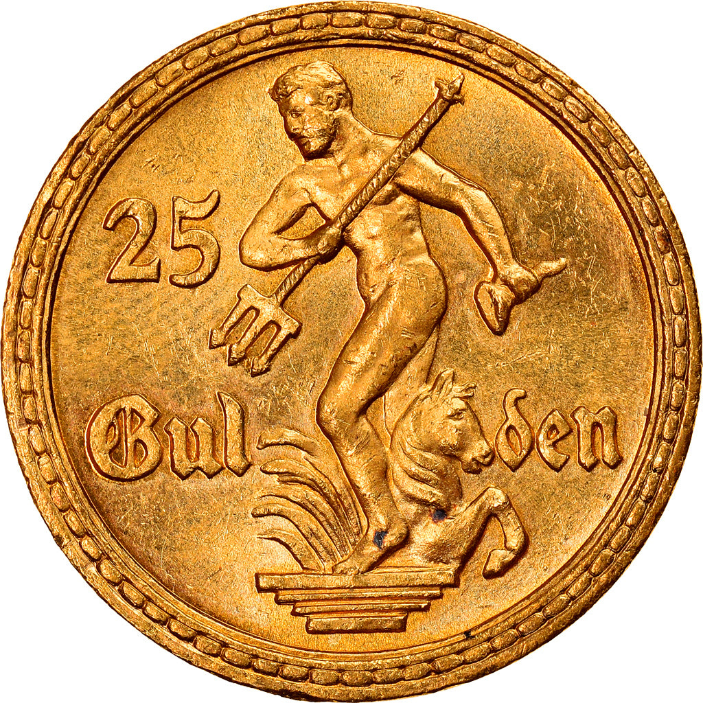 Moneta, DANZICA, 25 Gulden, 1930, DANZIG, FDC, Oro, KM:150
