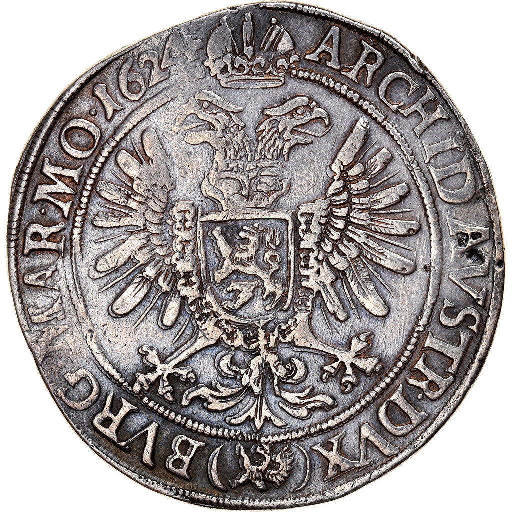 Coin, AUSTRIAN STATES, Ferdinand II, Thaler, 1624, Prague, Rare, AU(50-53)