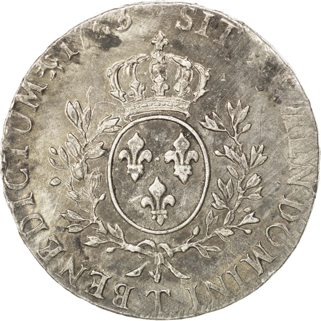 Francia, Louis XV, Écu au bandeau, Ecu, 1765, Nantes, B+, Argento, KM:512.20...
