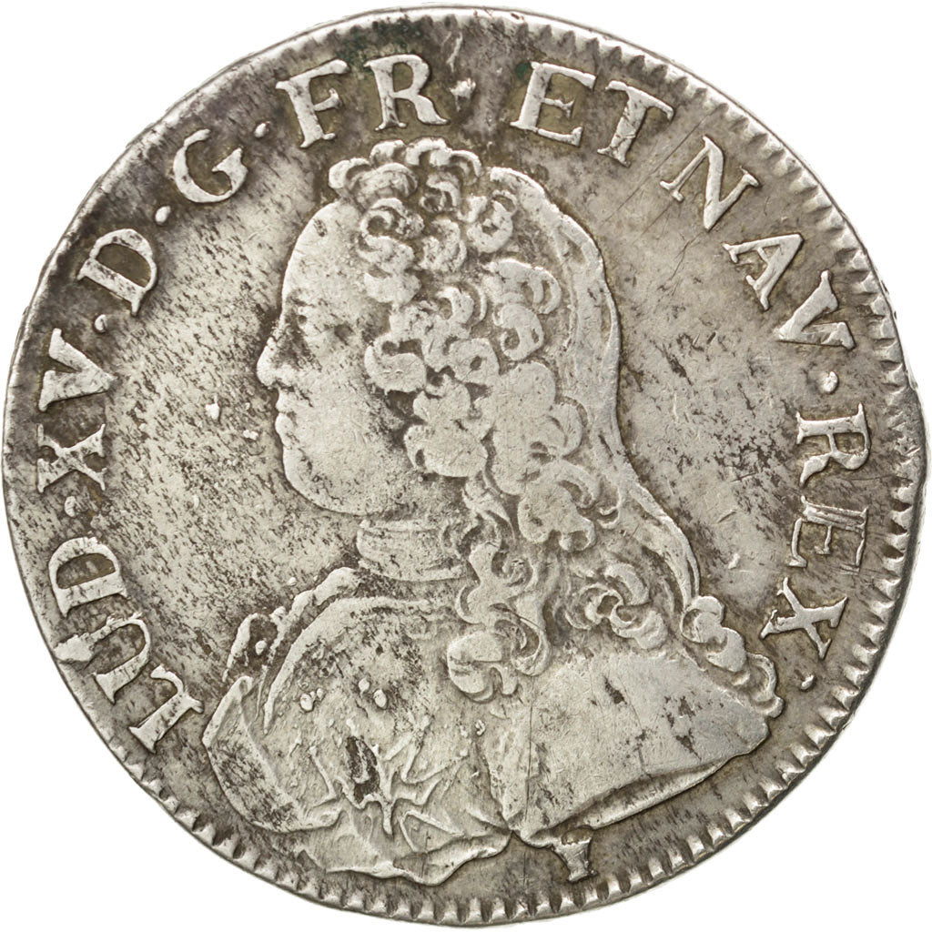 Coin, France, Louis XV, Écu aux branches d'olivier, Ecu, 1726, Rennes
