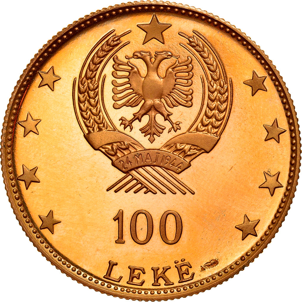 Münze, Albania, 100 Lekë, 1968, STGL, Gold, KM:54.1