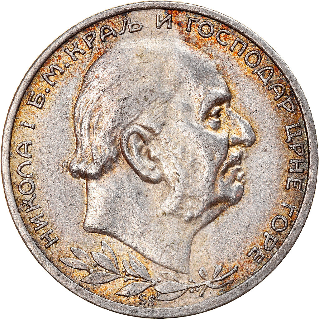 Monnaie, Montenegro, Nicholas I, 5 Perpera, 1914, SUP, Argent, KM:15