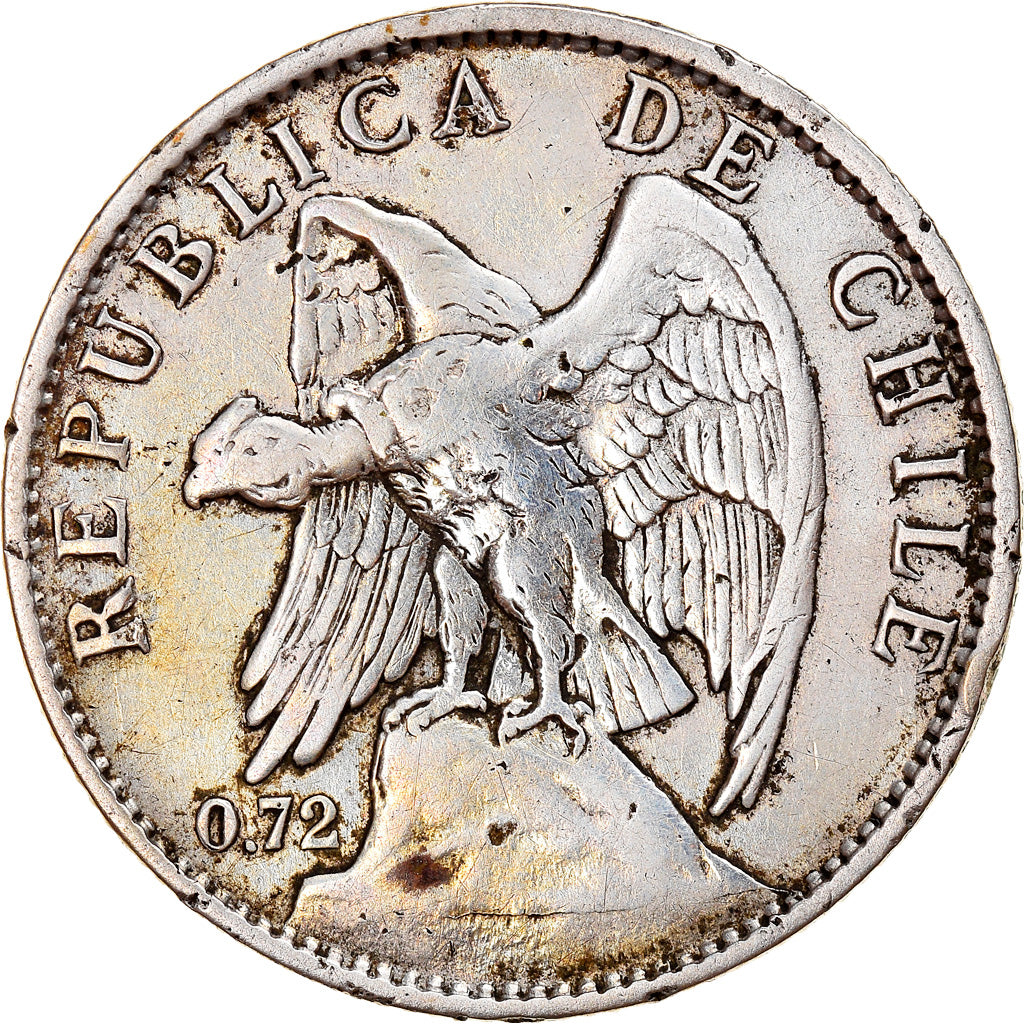 Moneta, Chile, Peso, 1915, EF(40-45), Srebro, KM:152.4