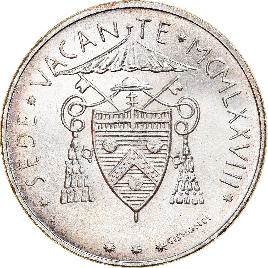 Coin, VATICAN CITY, Sede Vacante, 500 Lire, 1978, Roma, MS(64), Silver, KM:140