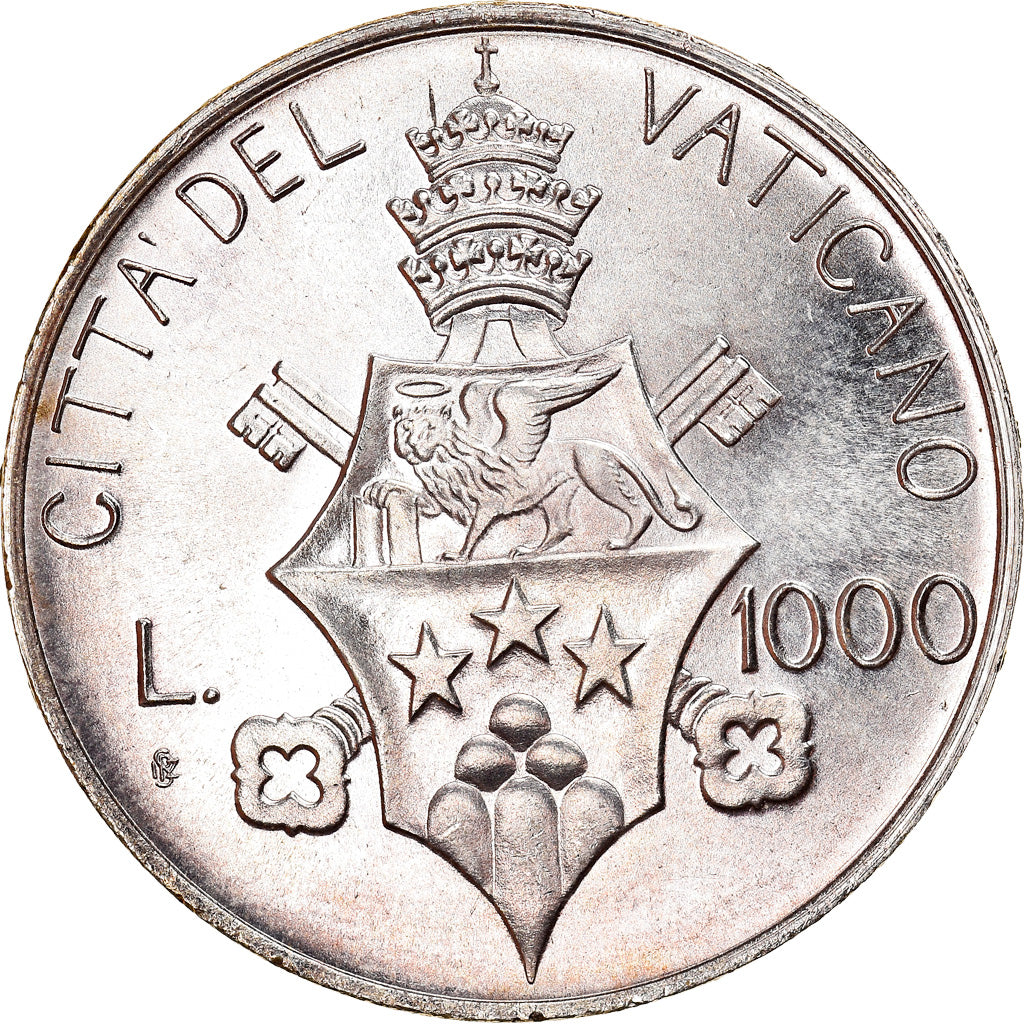 Coin, VATICAN CITY, John Paul I, 1000 Lire, 1978, Roma, MS(65-70), Silver
