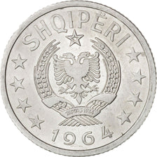 ALBANIA, 5 Qindarka, 1964, KM #39, MS(63), Aluminum, 18, 0.72