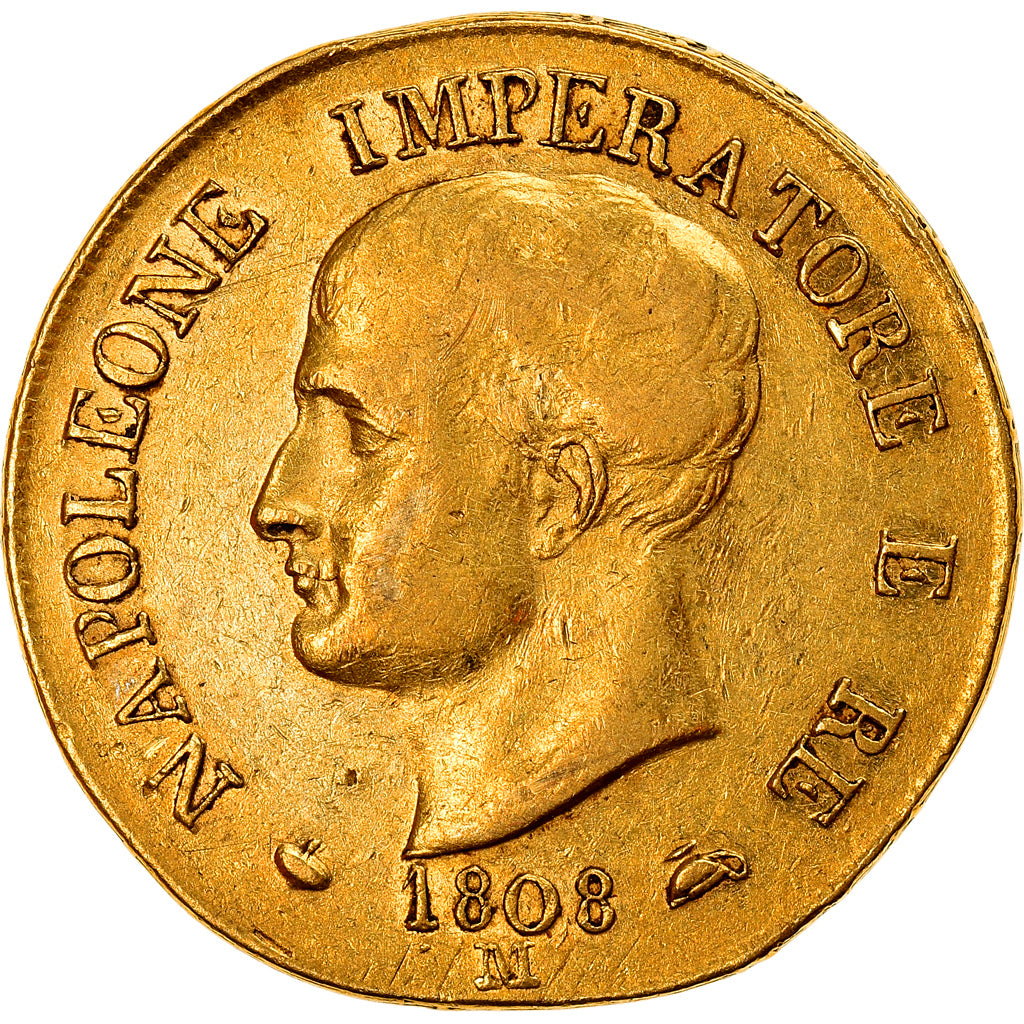 Moneta, STATI ITALIANI, KINGDOM OF NAPOLEON, Napoleon I, 40 Lire, 1808, Milan