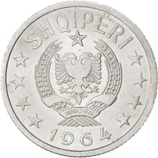 ALBANIA, 5 Qindarka, 1964, KM #39, MS(63), Aluminum, 18, 0.73
