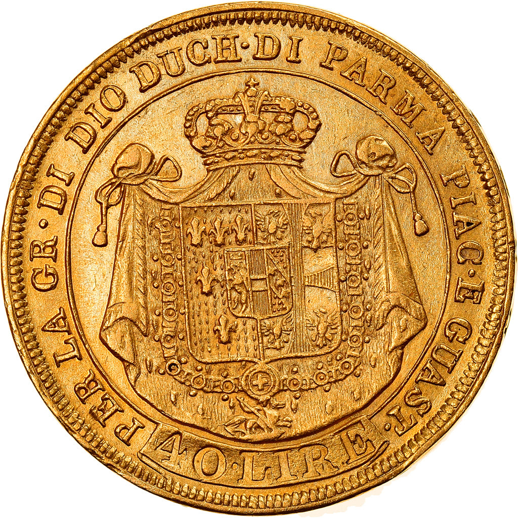 Moneta, DEPARTAMENTY WŁOSKIE, PARMA, Maria Luigia, 40 Lire, 1815, Parma