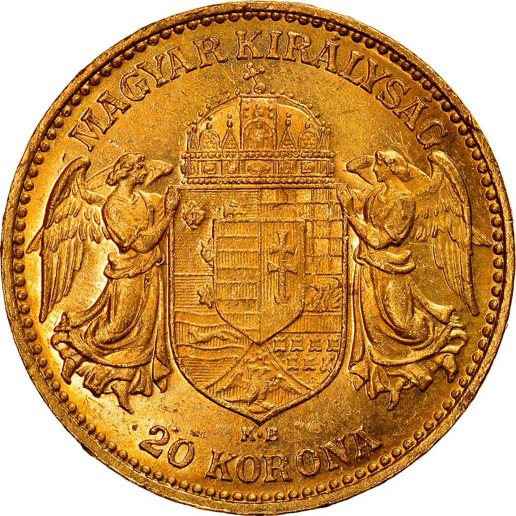 Monnaie, Hongrie, Franz Joseph I, 20 Korona, 1908, Kormoczbanya, SUP, Or, KM:486