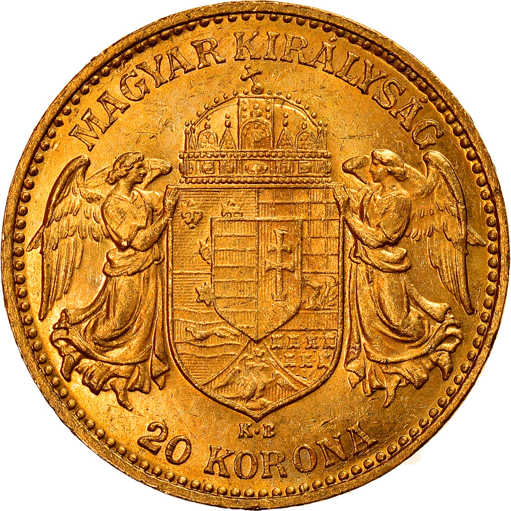 Moneta, Ungheria, Franz Joseph I, 20 Korona, 1908, Kormoczbanya, SPL-, Oro