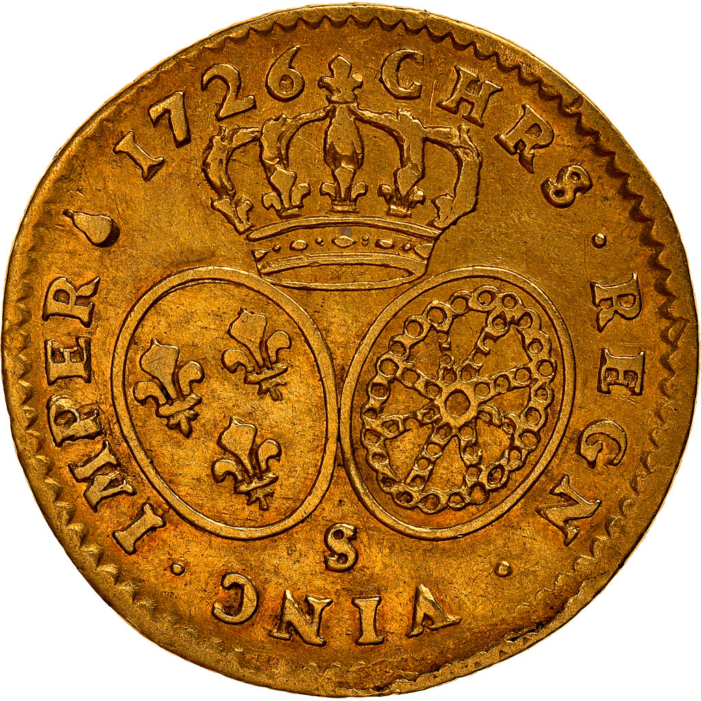 Monnaie, France, Louis XV, 1/2 Louis d'or aux lunettes, 1/2 Louis d'or, 1726