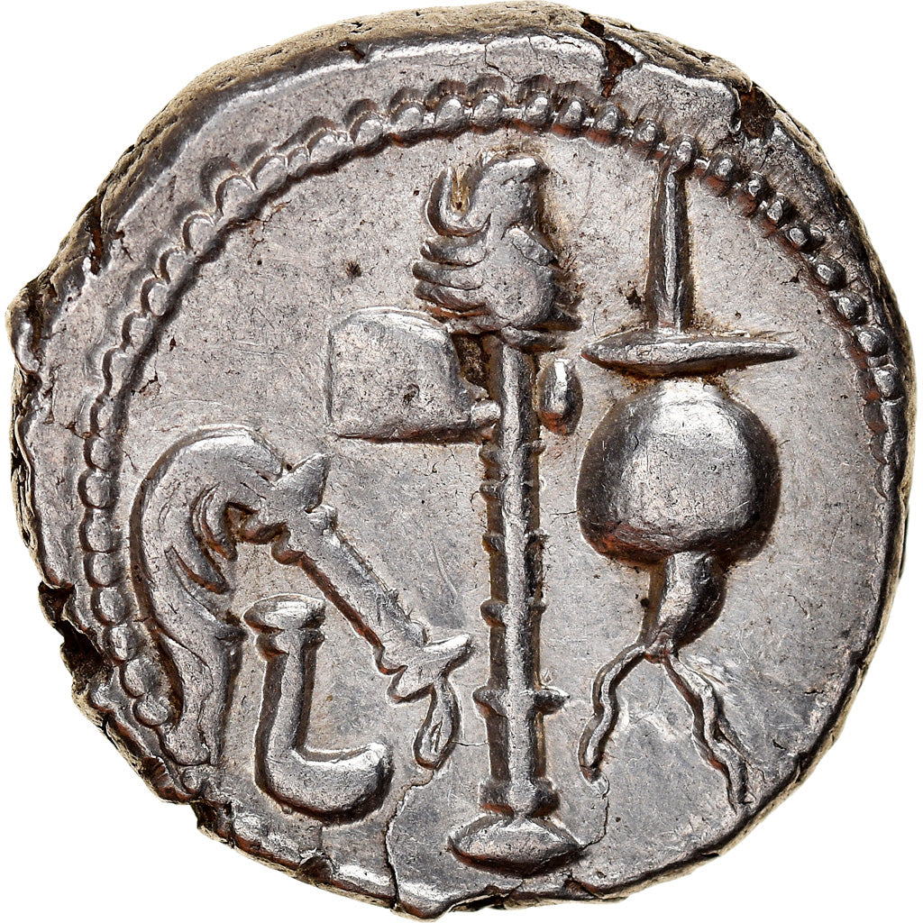 Moneta, Julius Caesar, Denarius, SPL-, Argento, Crawford:443/1
