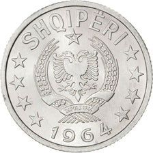 ALBANIA, 10 Qindarka, 1964, KM #40, MS(63), Aluminum, 17.95, 1.05