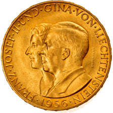Moneda, Liechtenstein, Prince Franz Josef II, 50 Franken, 1956, FDC, Oro, KM:16