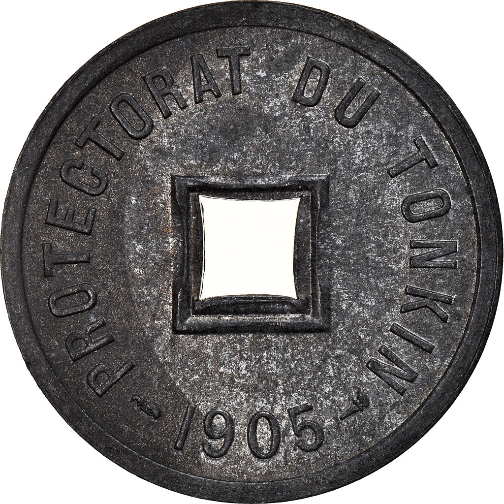 Coin, Tonkin, 1/600 Piastre, 1905, MS(65-70), Zinc, KM:1