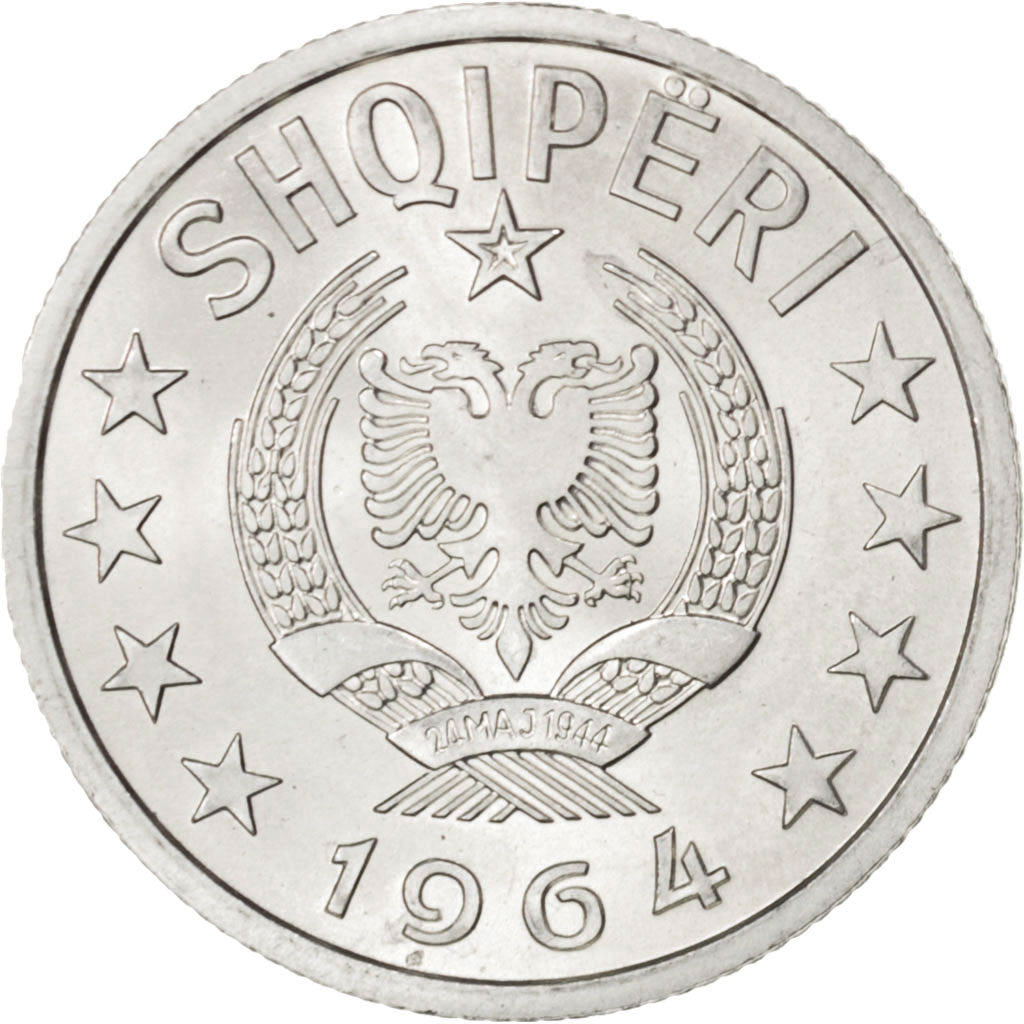 Coin, Albania, 20 Qindarka, 1964, MS(63), Aluminum, KM:41