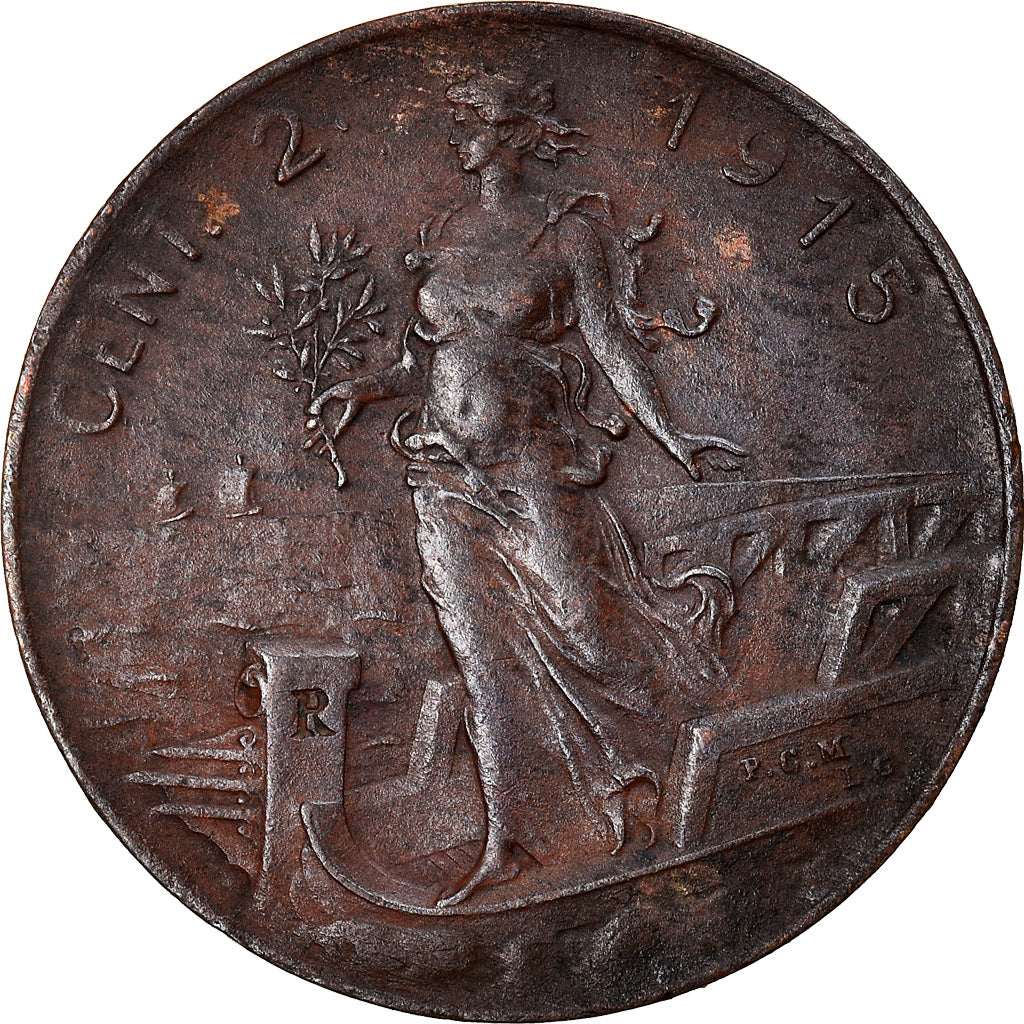 Moneta, Italia, Vittorio Emanuele III, 2 Centesimi, 1915, Rome, SPL-, Bronzo