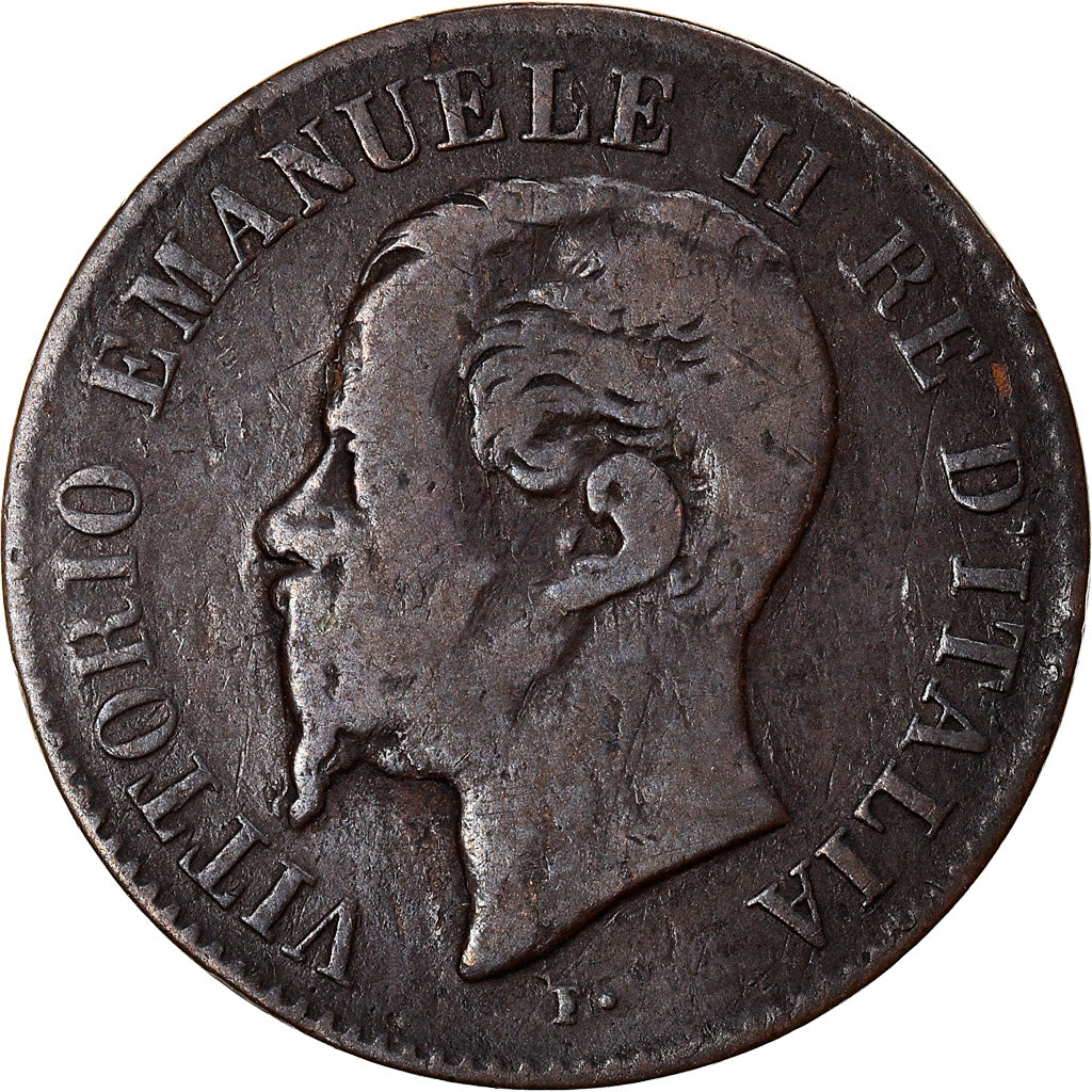 Monnaie, Italie, Vittorio Emanuele II, 2 Centesimi, 1867, Milan, TB, Cuivre