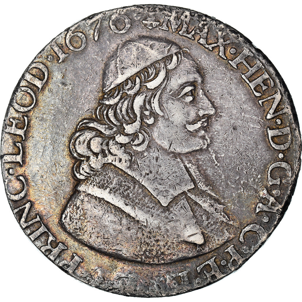 Coin, Belgium, Maximilian Henry, Patagon, 1676, Liege, VF(30-35), Silver