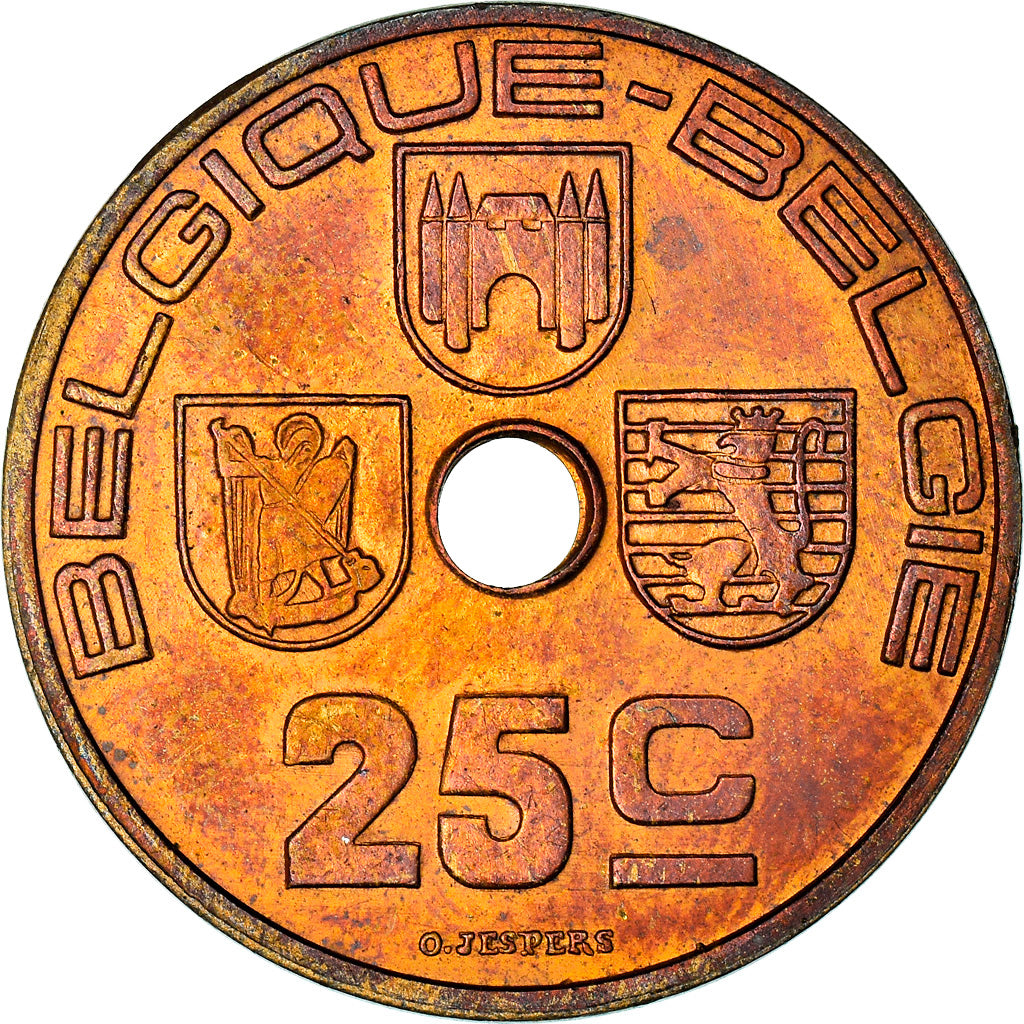Moneta, Belgio, 25 Centimes, 1939, Brussels, ESSAI, SPL, Similor
