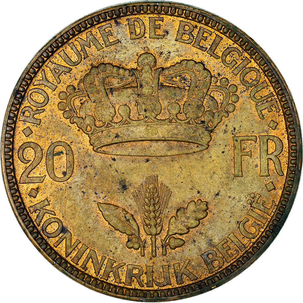 Coin, Belgium, 20 Francs, 1935, Brussels, Proof, MS(64), Similor