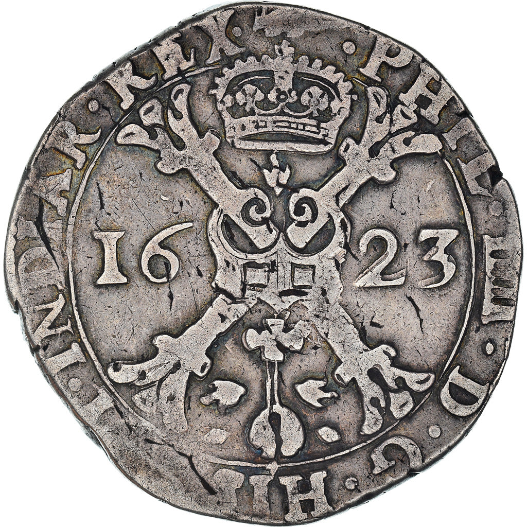 Coin, Spanish Netherlands, Philip IV, Patagon, 1623, Arras, VF(30-35), Silver