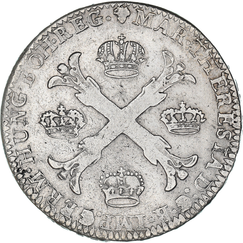 Moneta, Paesi Bassi austriaci, Maria Theresa, Kronenthaler, 1763, BB, Argento