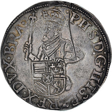Monnaie, Pays-Bas espagnols, Philippe II, Demi Daldre, 1577, Bruxelles, Très