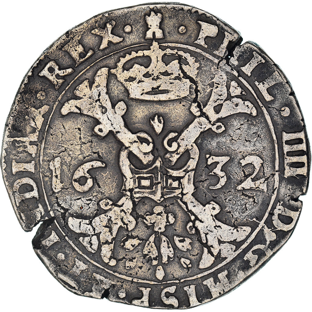 Coin, Spanish Netherlands, Philip IV, Patagon, 1632, Tournai, EF(40-45), Silver